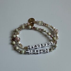 Little Words Project Grateful and Mindful Beaded Bracelet Set